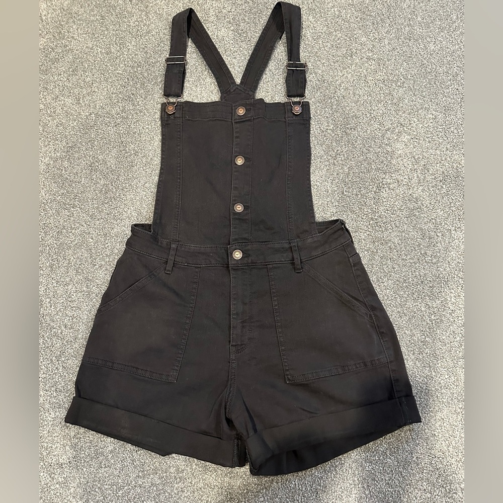 Hollister High-Rise Mom Short Overalls